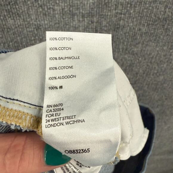 We The Free People Maggie Mid Rise Straight Jeans Womens 29 Button Fly Ankle - Picture 12 of 12